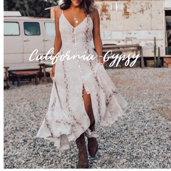 Snakeskin Midi Dress - Picture 3 of 13